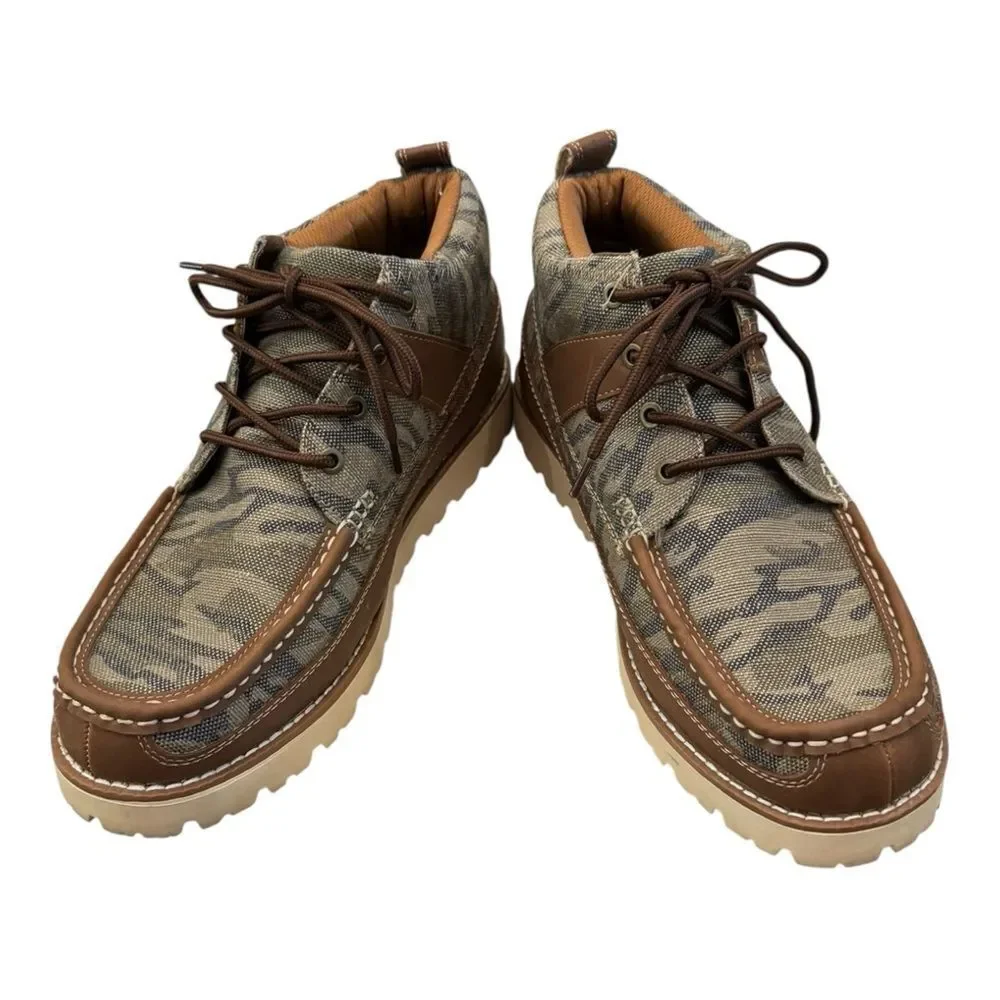 Sun + Stone Men's Kohen Lace-up Brown Tan Boots 12